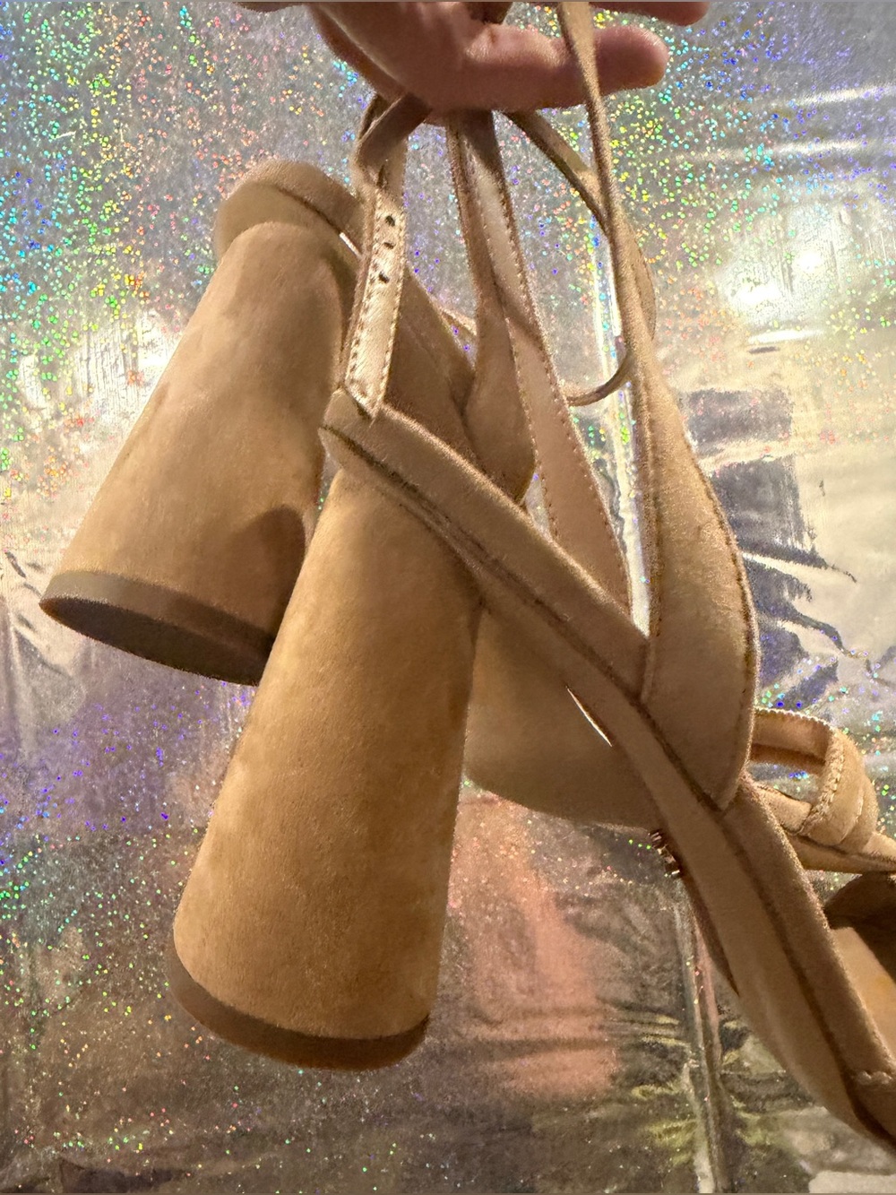 Sam Edelman Yaro Tan Suede Block Heel Sandals 7.5 + Dust Bag - Picture 2 of 14